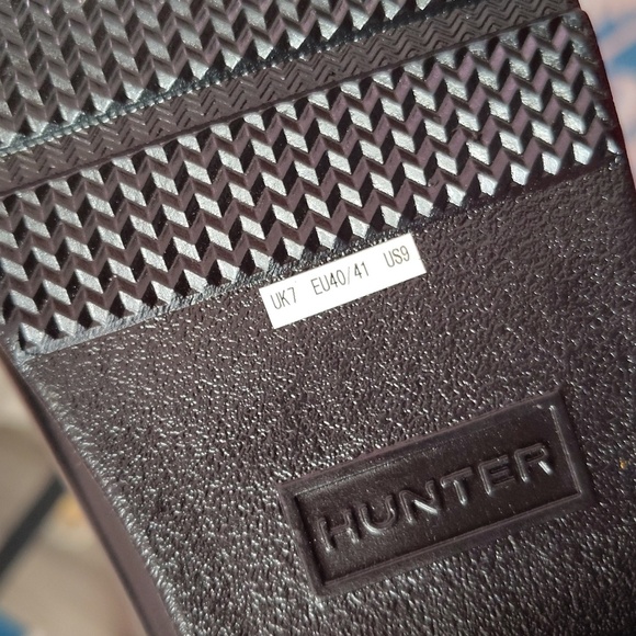 NEW HUNTER ORIGINAL REFINED SLIM FIT SHORT GLOSS DUO RAIN BOOTS SIZE 9 $189. - Picture 14 of 14